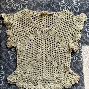 Y2K waist hugger crochet top